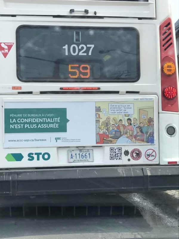 Les bus aux couleurs du SCCC-UQO circulent pour une seconde semaine