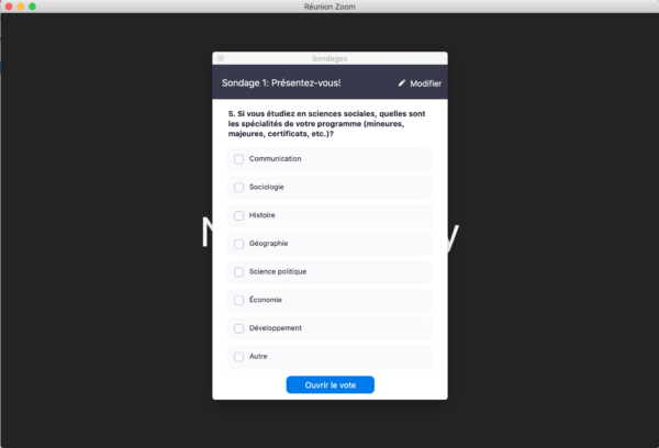 Zoom : utilisez le sondage pour rendre vos cours plus interactifs