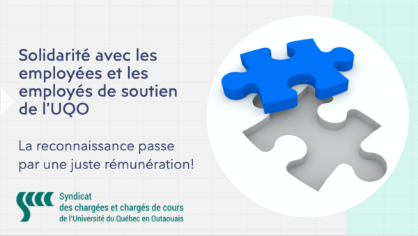 Solidarité avec les employées et les employés de soutien de l'UQO