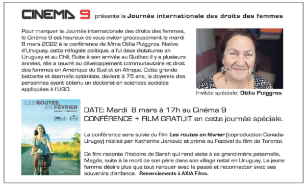 Soulignez la Journée internationale du droit des femmes à Gatineau et à Saint-Jérôme