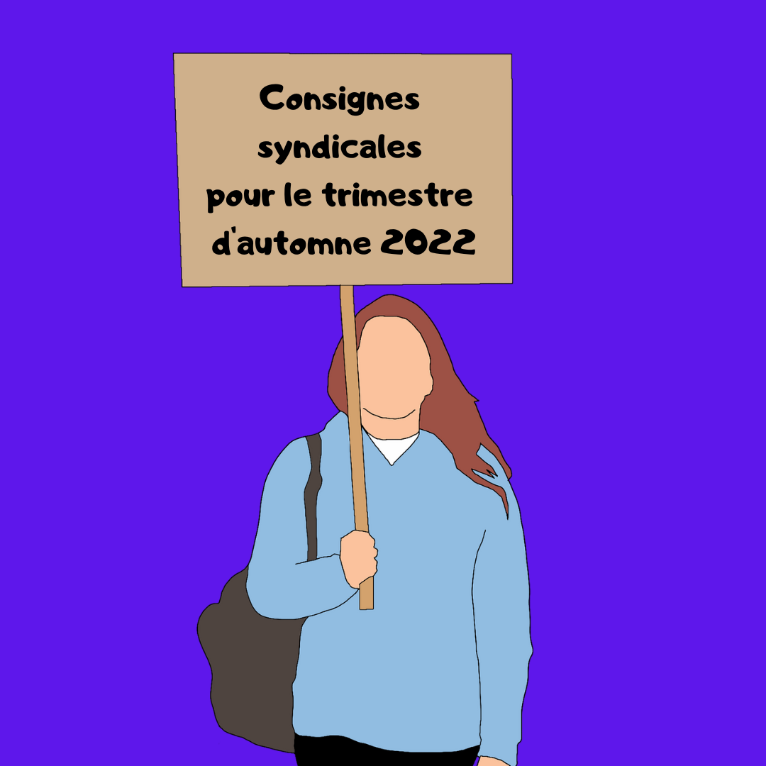 Consignes syndicales pour le trimestre d'hiver 2023 (grève)