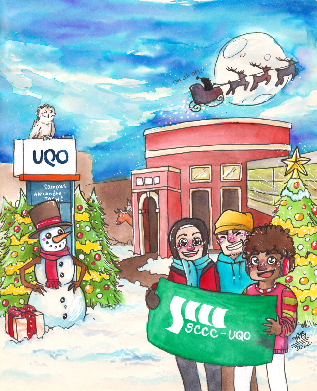 Envoyez la carte de Noël du SCCC-UQO à vos collègues et à vos proches!