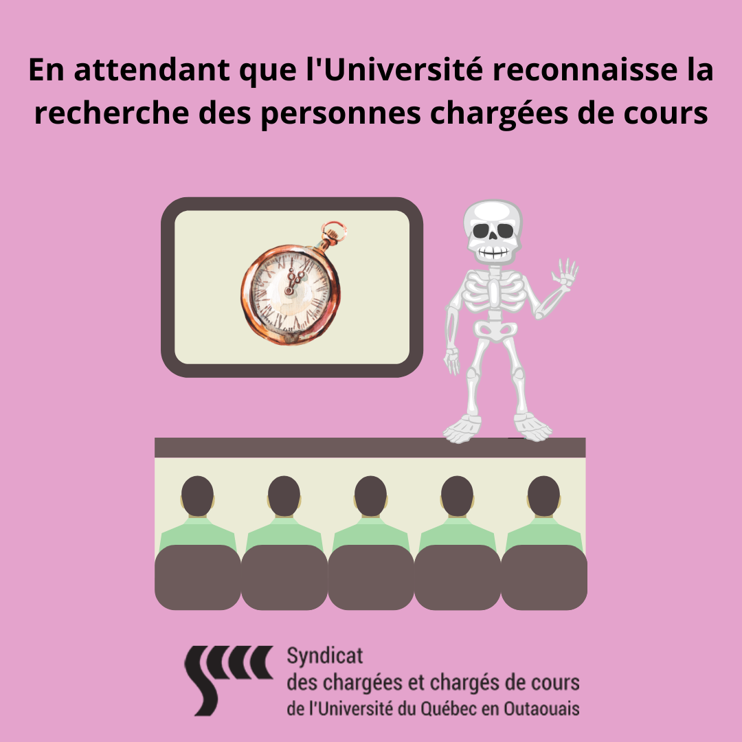 En attendant que l'Université reconnaisse la recherche des personnes chargées de cours (3)