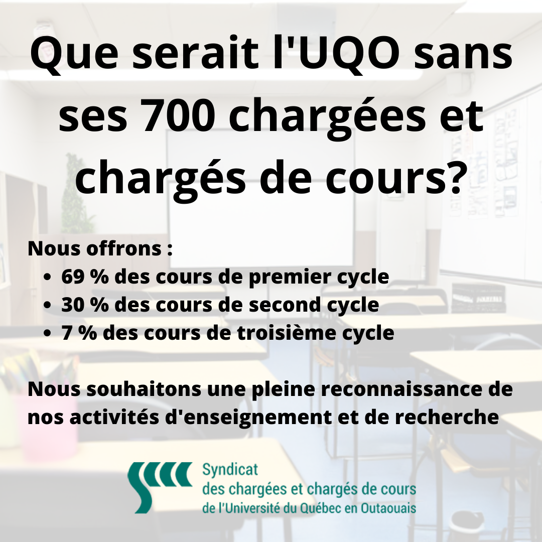 Que serait l'UQO sans ses 700 chargées et chargés de cours (3)