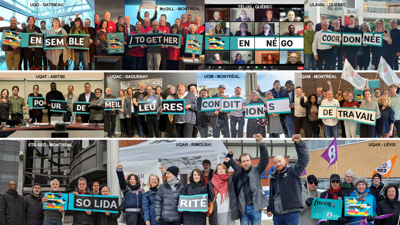 Ensemble, en négo coordonnée, pour de meilleures conditions de travail. Solidarité!