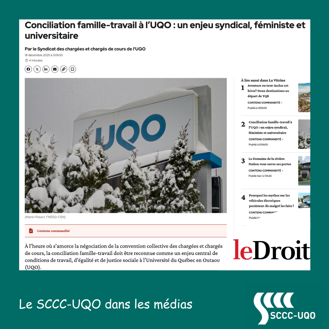 Conciliation famille-travail à l’UQO : un enjeu syndical, féministe et universitaire